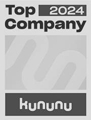 Auszeichnung mit der Aufschrift ‚Top Company 2024‘ und dem Logo von kununu.